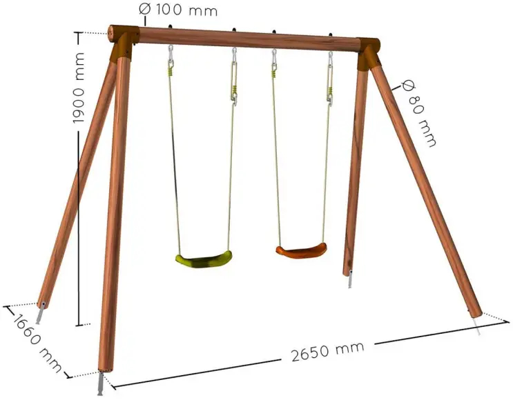 Trilli model two-seater swing